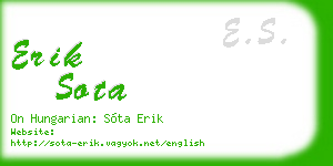erik sota business card